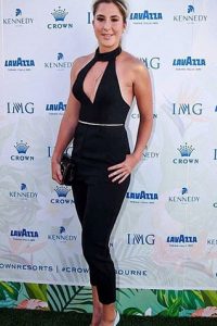 Belinda Bencic black dress